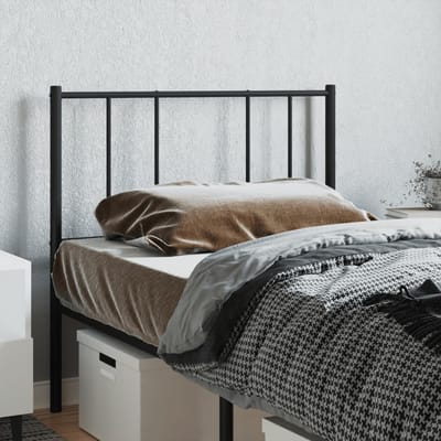 vidaXL - Vervangend - hoofdbord - metaal - 107 - cm - zwart
