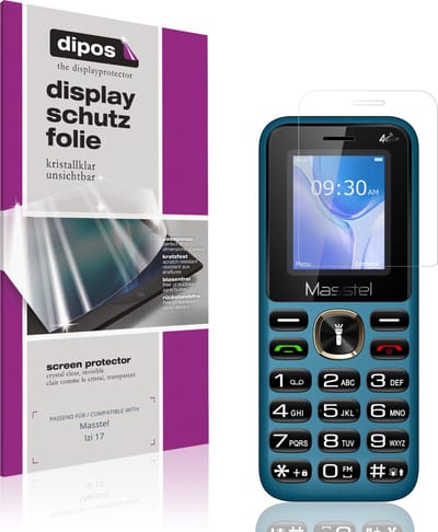 dipos – 4x Beschermfolie geschikt voor Masstel Izi 17 | Krasbestendige & heldere Screenprotector Ultra-Thin