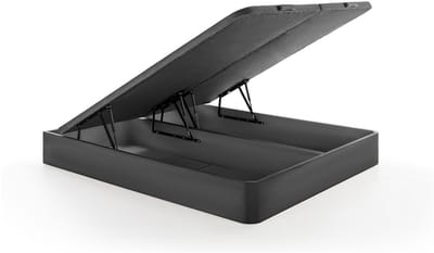 Vente-unique Boxspring - 180 x 200 cm - Mat zwart - HESTIA van YSMÉE
