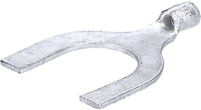 10 stuks Kalitec S1.5-U10 vorkkabelogen 1,5 mm² U10 | Niet-geïsoleerde vorkkabelogen 1,5 mm² van koper | Krimpkabelogen voor elektrische verbindingen | Set kabelaccessoires voor industriële toepassingen