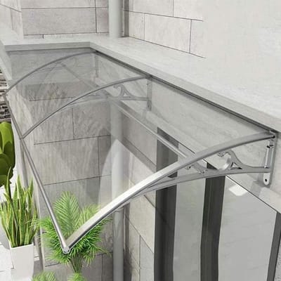 Deurluifel Luifel - Regenopvang Veranda - Beschutting Bieden - Polycarbonaat Plaat - 60x120cm - Transparant