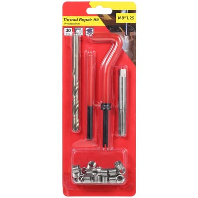 15 Stuks Metrische Draad Reparatie Insert Kit M5 M6 M8 M10 M12 M14 Helicoil Auto Pro Coil Tool M12 * 1.75 M8 - 1.25 zilver