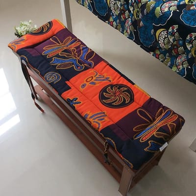 Bankkussen - Zitmatten - Buiten Zitten - Met Bandjes - 200x55x2cm - Patroon 1