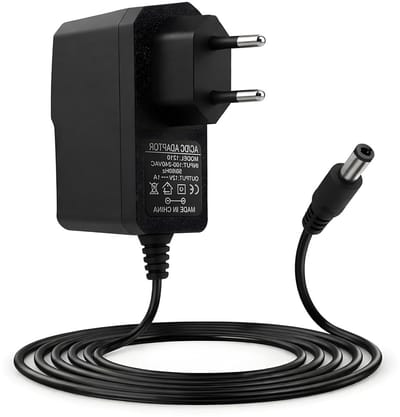SnelShoppen - 12V 1A Voedingsadapter AC/DC Oplader 100-240V, 12V Voedingsvoorziening EU Stekker, 12V 5.5mm x 2.1mm Output, 1.5m Kabel voor LED Strips,