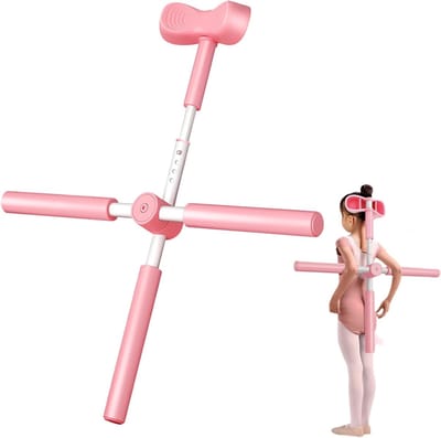 Yoga Correctie Stang - Lichaam Uitlijning - Rug Oefeningen - Draagbare Trainingshulp - 78cm Lengte - Roze