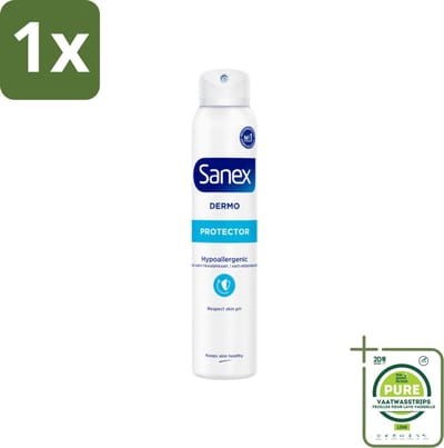 1 x Sanex Dermo - Deodorant Spray - Hypoallergeen - Anti-Transpirant - 150 ml - Deodorant Spray - Antitranspirant - Hypoallergeen - Sanex - Gevoelige Huid