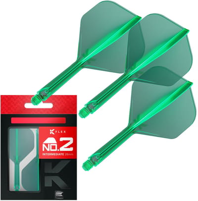 Target K-Flex Green NO2- Dart Flights - Intermediate