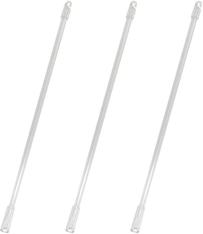 Allecto - Transparante Gordijnrods - 3 Sets 30.5cm - Eenvoudig te