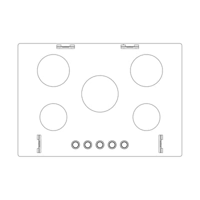 AEG bovenblad, zwart, AEG, 740x510mm 8072978177