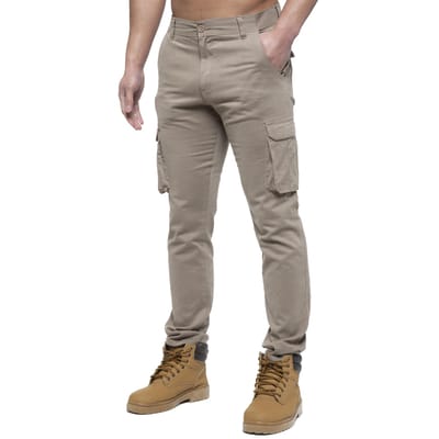 Enzo | Heren Cargo Broek - Beige
