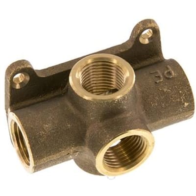 G 1/2'' Messing Muurplaat 5-weg Verdeelblok 16 Bar - FL5-F-B-012G-D
