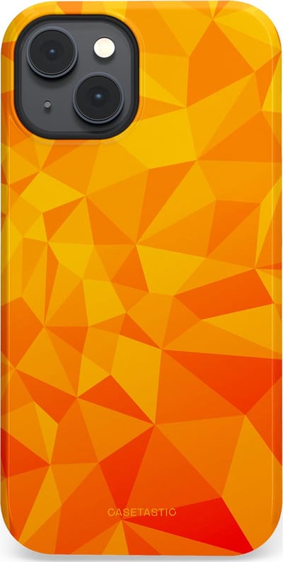 Casetastic Hoesje Geschikt voor Apple iPhone 14 Magsafe - Stijlvolle Beschermende Duo-layer Case - Citrus Polygoon