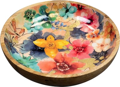 TS Collection - Bowl Sparkle spring - 31x7 - Metaal & Epoxy - Exclusieve woonitems voor binnen - Handgemaakt - Unieke print - Designed by Lammie