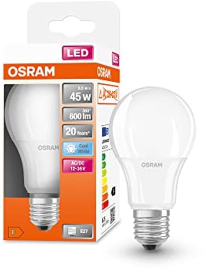 E27 LED Lamp met Lage Spanning - 600 Lumen Koud Wit (4000K) Nicht Dimbaar