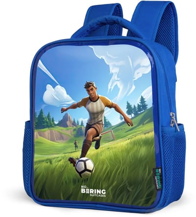 NoBoringSuitcases.com® - Rugzak blauw - Schooltas jongens - Voetbal - Jongen - Goal - Voetbaltenue - Kinder rugtas jongen - Boekentas kind - Kinderrugzak voor school - Schoolrugzak