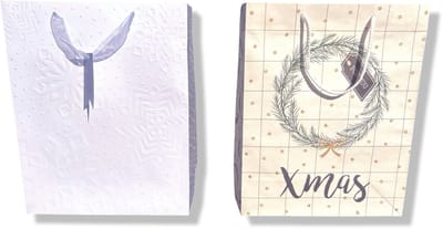4 Luxe Kerst Cadeautasjes A4 formaat 33x26cm - Kerst Papieren cadeautasjes met Full-color bedrukking