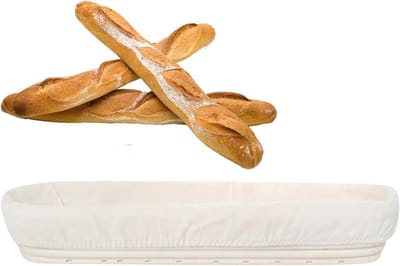 Deegmand Rotan - Bakmand Brood - Brood Bakken Thuis - Vochtregulerend Ontwerp - 34 tot 54 cm - Meerkleurig