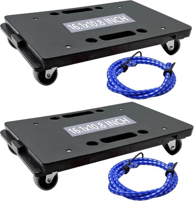 Set van 2 Meubelrollers met Wielen voor Zwaar Meubilair tot 190 kg