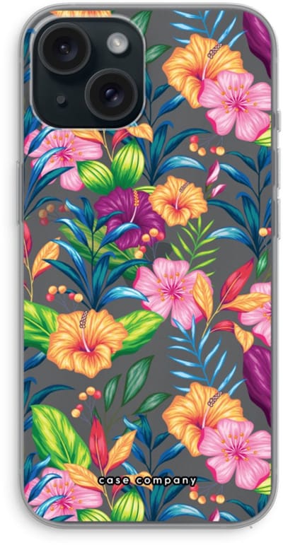 Case Company® - Hoesje geschikt voor iPhone 15 hoesje - Tropisch 2 - Soft Cover Telefoonhoesje - Bescherming aan alle Kanten en Schermrand