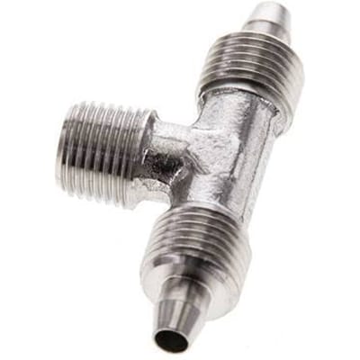 6x4 & R1/8'' RVS 1.4404 T-Opsteekkoppeling Buitendraad