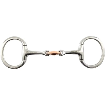 Dubbele diamantvormige olijfbit in koper Premier Equine Eggbutt