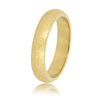 My Bendel - Goudkleurige Stardust Aanschuifring 4mm - Goudkleurige Stardust Aanschuifring - 4 Mm Breed - Sprankelend Design - met Luxe Cadeauverpakking | Sieraden Voor Dames | Maat 17.00 Mm / Maat 53