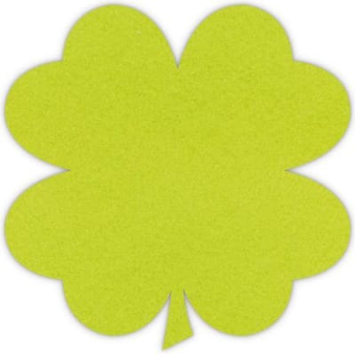 Klavertje vier vilt onderzetters - Lichtgroen - 6 stuks - 9,5 x 9,5 cm - Tafeldecoratie - Glas onderzetter - Cadeau - Woondecoratie - Woonkamer - Tafelbescherming - Onderzetters Voor Glazen - Keukenbenodigdheden - Woonaccessoires - Tafelaccessoires