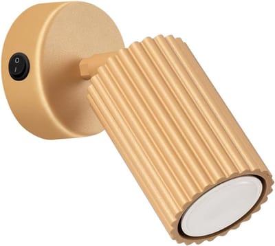 Moderne Plafondlamp of Wandlamp - Aluminium - 1 Kap met Schakelaar - Kompakt Formaat