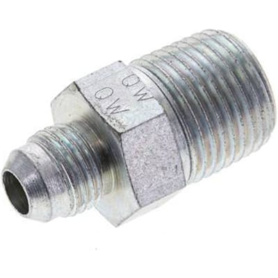 JIC  Dubbele Nippel UNF 9/16''-18 X 1/2'' NPT Staal 210bar [2 Stuks]