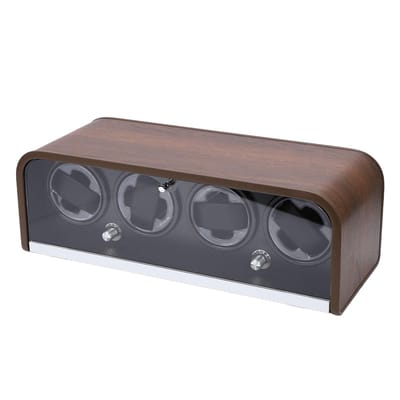 Dailygoods - Asixxsix Watch Winder, Automatische Watchwinderbox met 5 Rotatiemodi en Superstille Motor, voor Automatische en Mechanische Horloges met LED-licht en Houtnerfafwerking