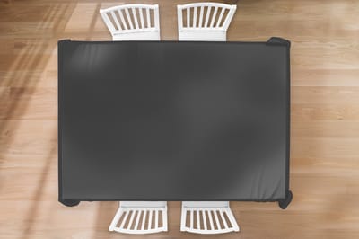 Tafelkleed - Tafellaken - 220x150 cm - Zwart - Effen kleur - Binnen en Buiten