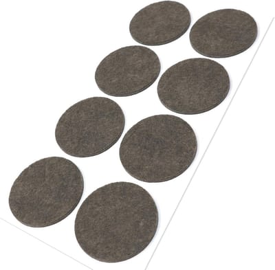 Zelfklevende Viltglijders 50 mm - Set van 8 - Bruin - Meubel- en Vloerbescherming