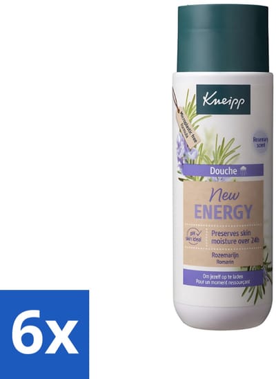 Kneipp - Douchegel - New Energy - Energieke Geur - 200 ml - Voordeelverpakking - 6 stuks