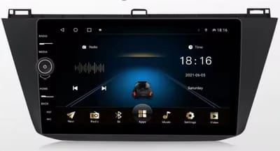 Navigatiesysteem auto met scherm - autoradio geschikt voor CarPlay en Android auto - bluetooth radio - geschikt voor Volkswagen Tiguan 2017-2019