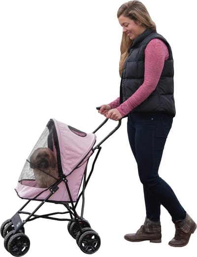 Dierenwandelwagen voor huisdieren tot 6,8 kg - Roze