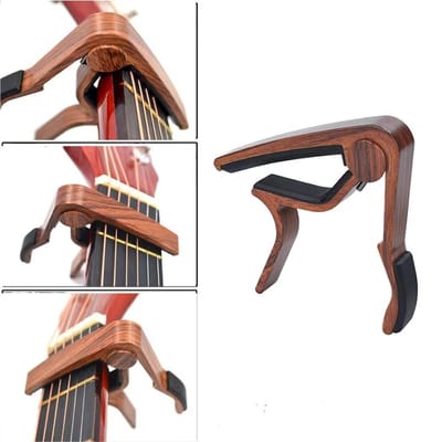 CHPN - Capo - Houtlook - Gitaar capo - Gitaaraccessoire - Capo voor Gitaar - Hout look - Gitarist