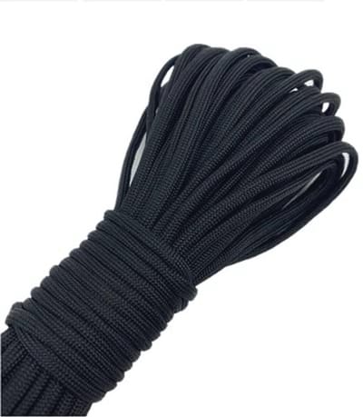 30M Zwarte Nylon Touw 6MM Multifunctioneel Touw voor Buitensporten en Tuinactiviteiten