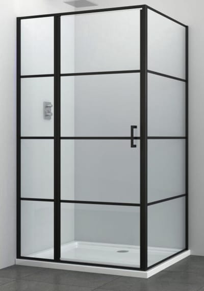 LINEA UNO - Rana 120 x 90 - Mat zwart - Douchecabine - - Nano coating - Easy Clean - Douchewand - 131001