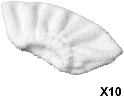 Microvezeldoekset - machinewasbaar - 10 handmondstukken - microvezeldoek geschikt voor Kärcher stoomreinigers SC1, SC2, SC3, SC4, SC5 - 10 STUKS