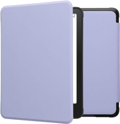 kwmobile e-reader hoesje geschikt voor Amazon Kindle Paperwhite (2024)/Colorsoft hoes - E reader flip case met magnetische sluiting - Ereader cover in lavendel
