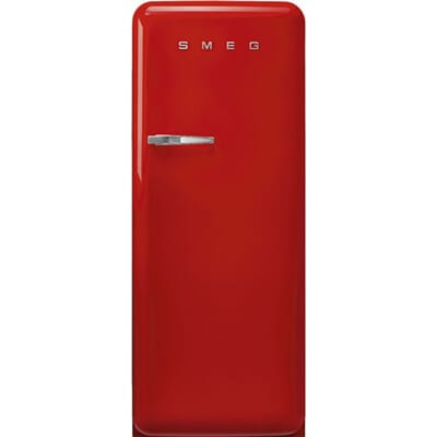 SMEG Koelkast Retro Vrijstaande ijskast Koelkast, Jaren 50, Enkeldeurs, Vrijstaand , Positie scharnier: Rechts, Rood