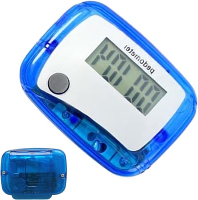 Calorieënteller Stappenteller - Digitale Pedometer - Dagelijkse Beweging - Helder LCD Scherm - 4.8 x 3.6 x 2 cm - Blauw