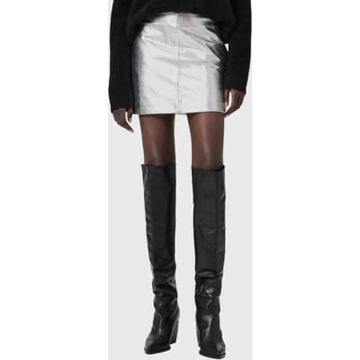 AllSaints Renai Skirt Silver Taglia: 10 | Minigonne Outlet | Donna | Grigio