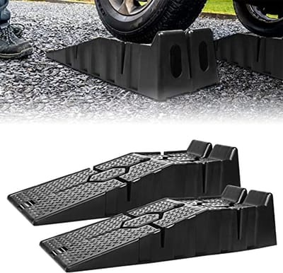Oprijplaat Set voor Zwaar Gebruik - Kunststof Oprijplaten tot 2500kg Draagvermogen (90x31x22,5cm)