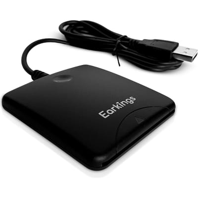 eID Kaartlezer Identiteitskaartlezer - Card Reader voor Identiteitskaart, CreditCards en overige Smart Cards - EarKings Kaartlezer Identiteitskaart geschikt voor MAC en Windows