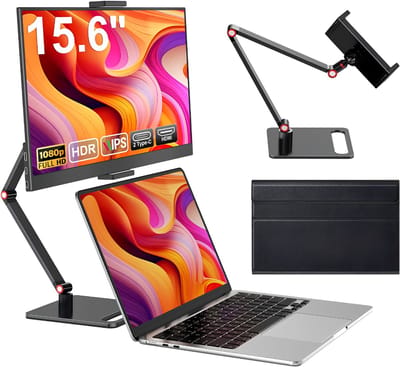 AHD® Professionele Portable Monitor - USB-C - 15.6 Inch - Draagbare Monitor - Portable Monitor Voor Laptop - Zwart - 1cm x 36cm x 22cm