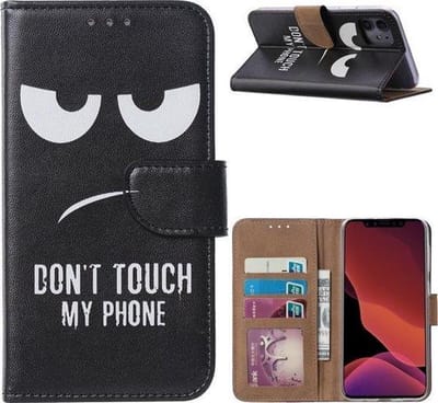 Bookcase Geschikt voor: iPhone 11 Pro - Don't Touch My Phone - portemonee hoesje