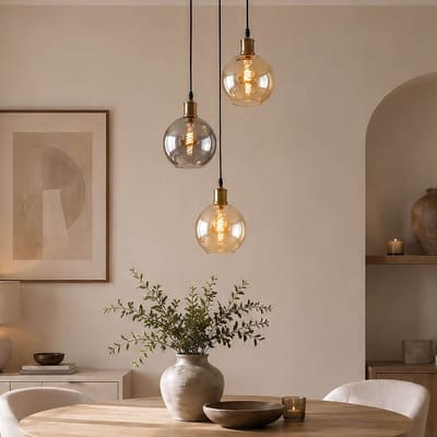 LumenXL Hanglamp 3-lichts - verschillende kleuren glas - Loiza