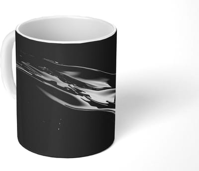 Mok - Koffiemok - Zwart - Splash - Water - Mokken - 350 ML - Beker - Koffiemokken - Theemok