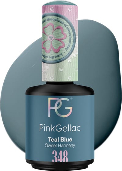 Pink Gellac Gellak - 348 Teal Blue 15ml - Blauwe Gel Nagellak Glanzend - Gellac - Gel Nagels Producten